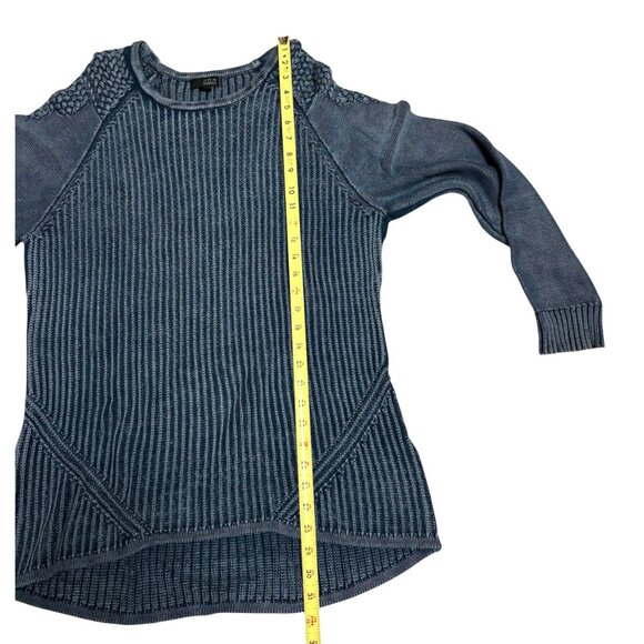A.N.A Womens XL Blue Textured Knit High-Low Sweater Cotton A New Approach - Picture 7 of 7